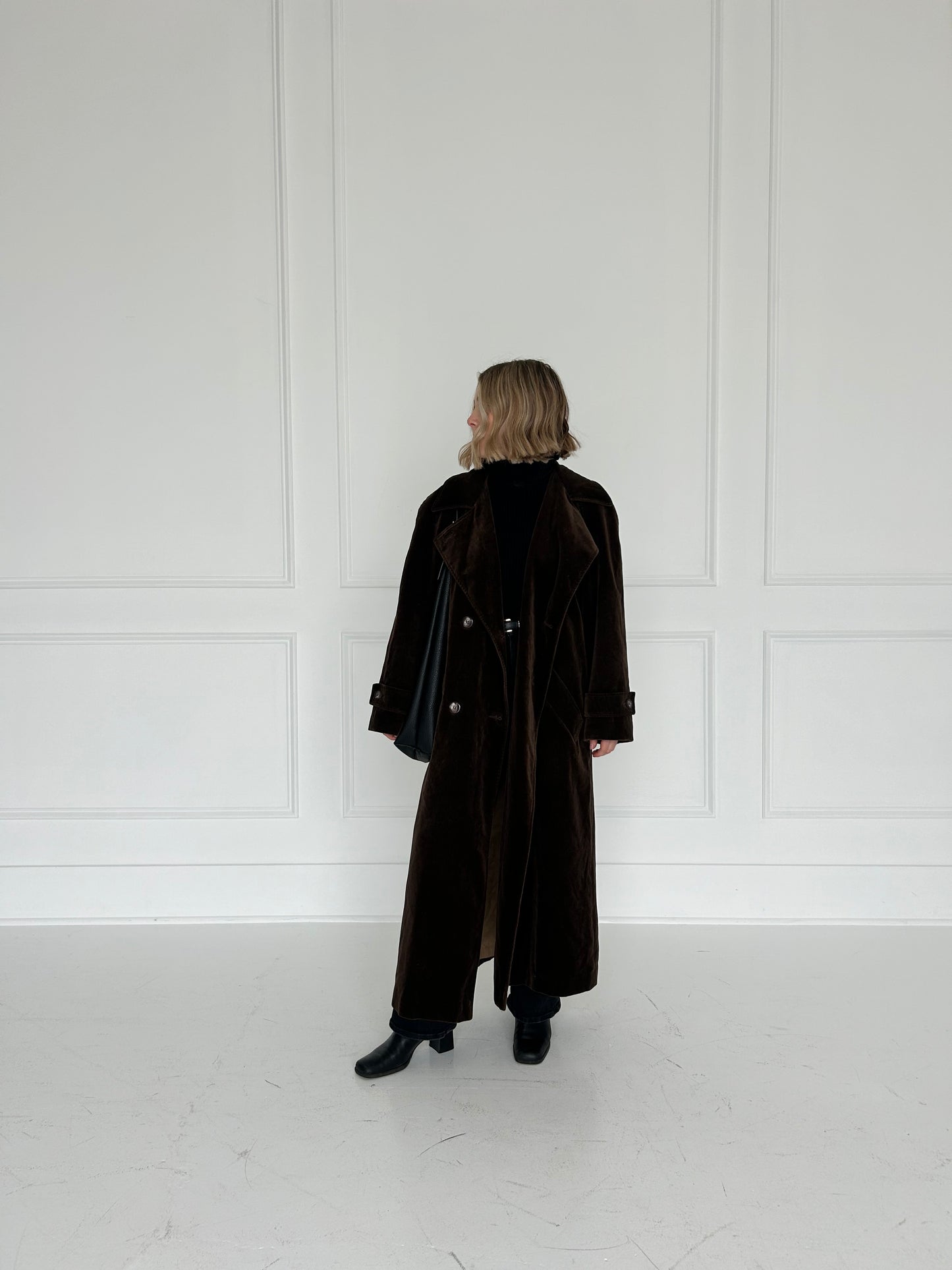 Vintage Velvet Trench Coat